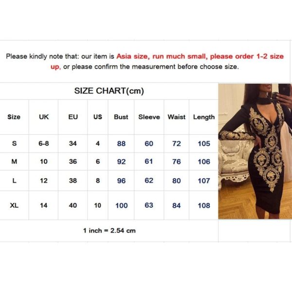 The Best Fashion Women Elegant Floral Dress Sexy Ladies Deep V Neck Long Sleeve Bodycon Slim Fit Casual Club Party Dress Online - Hplify