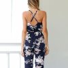 The Best Fashion Women Floral Sleeveless Long Trousers Jumpsuit Summer Holiday Lady Backless Loose Playsuit Party Casual Jumpsuit Romper Online - Hplify