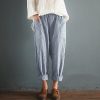 The Best Fashion Women High Waist Elastic Long Pants Baggy Casual Loose Harem Maxi Trousers Summer Outdoor Wide Leg Pants New Online - Hplify