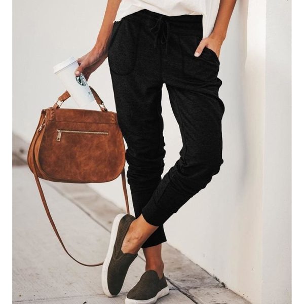 The Best Fashion Women Jogger Pants Autumn Winter Casual Loose Drawstring Sweatpants Sports Soft Harem Trousers Online - Hplify