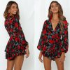 The Best Fashion Women Ladies Long Sleeve Boho Floral Playsuit Bodycon Holiday Party Summer Beach Jumpsuit&Romper Trousers New Online - Hplify