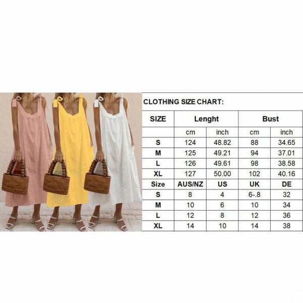 The Best Fashion Women Ladies Summer Boho Holiday Strappy Floral Long Dress Sleeveless Casual Loose Party Beach Sundress New Online - Hplify