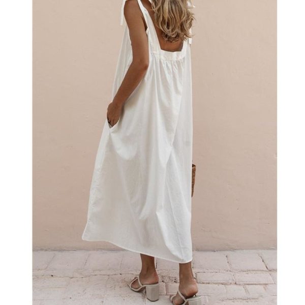 The Best Fashion Women Ladies Summer Boho Holiday Strappy Floral Long Dress Sleeveless Casual Loose Party Beach Sundress New Online - Hplify
