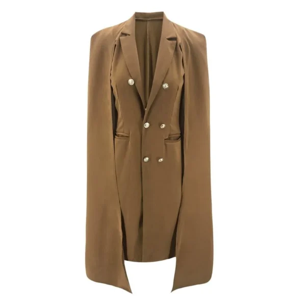 The Best Fashion Women Long Poncho Cape Coat Jacket Office Work Casual Blazer Suit Shawl Plus Cloak Cardigan Career Outwear Online - Hplify