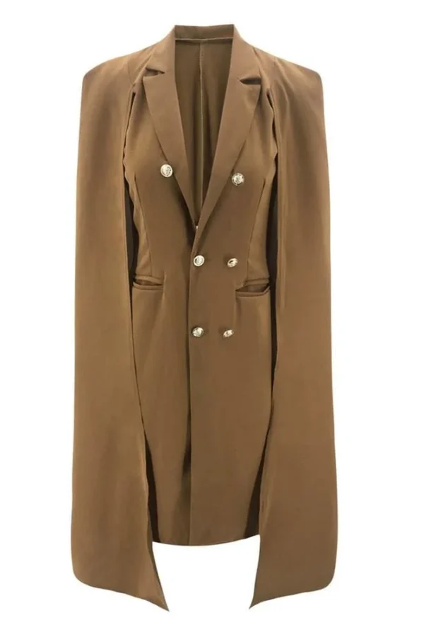 The Best Fashion Women Long Poncho Cape Coat Jacket Office Work Casual Blazer Suit Shawl Plus Cloak Cardigan Career Outwear Online - Hplify