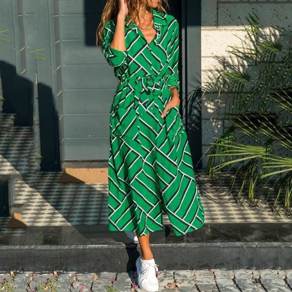 The Best Boho Floral Maxi Dress Ladies Casual Autumn Loose Sundress Online - Hplify