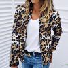 The Best Fashion Women Long Sleeve Jacket Sweater Top Ladies Casual Leopard Print Cardigan Zipper Short Outwear Coat Jacket Online - Hplify