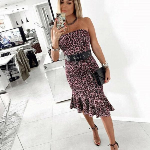 The Best Fashion Women Sequin Sleeveless Summer OL Ladies Off Shoulder Boho High Waist Casual Party Formal Dress Sundress Online - Hplify