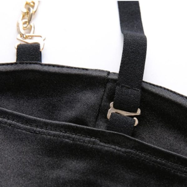 The Best Fashion Women Sexy Club Lace Up Chain Bra Crop Top Summer Ladies Casual Sleeveless  Cami Vest Blouse New Online - Hplify