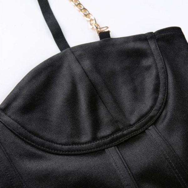 The Best Fashion Women Sexy Club Lace Up Chain Bra Crop Top Summer Ladies Casual Sleeveless  Cami Vest Blouse New Online - Hplify