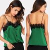 The Best Fashion Women Sexy Lace Trim Off Shoulder Vest Blouse Ladies Casual Summer Beach Sleeveless Slip Tops Shirt Online - Hplify