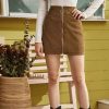 The Best Fashion Women Skirt Sexy Seamless Stretch Tight Sexy Bodycon Mini Skirt Front Zipper Elastic High Waist Short Pencil Skirt Online - Hplify
