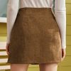 The Best Fashion Women Skirt Sexy Seamless Stretch Tight Sexy Bodycon Mini Skirt Front Zipper Elastic High Waist Short Pencil Skirt Online - Hplify