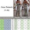 The Best Fashion Women Sleeveless Loose Wide Leg Jumpsuit Overalls Summer Holiday Stripes Bandeau Casual Trousers Romper Online - Hplify