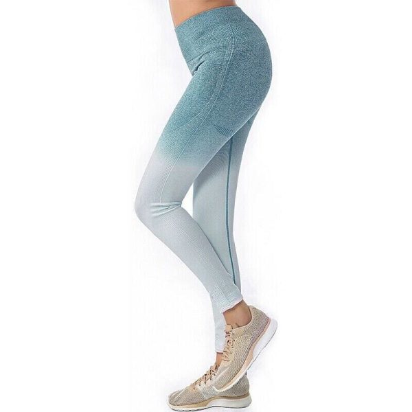 The Best Fashion Women Sport Pants Stretch High Waist Fitness Leggings Running Gym Scrunch Trousers Casual Pants Online - Hplify