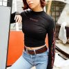 The Best Fashion Women Summer Autumn New Crop Tops Hip Hop Club Party Casual Tulle Long Sleeve T Shirt Casual Holiday Tops Tee Online - Hplify