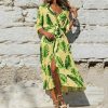 The Best Fashion Women Summer Boho Floral Slit Long Maxi Dress Holiday Party Ladies Casual Beach Loose Dresses Sundress Online - Hplify