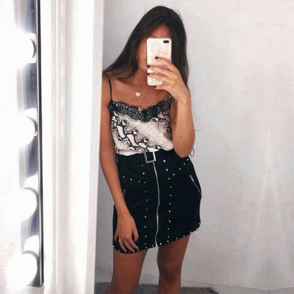 The Best Fashion Women Summer Lace Up Leopard Print Vest 2019 New Female Sleeveless Casual Beach Holiday Tank Tops Shirt Online - Hplify