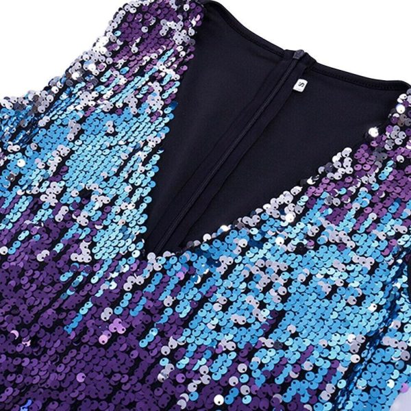 The Best Fashion Women Summer Sleeveless V-Neck Bodycon Sequin Party Short Mini Dress Ladies High Waist New Sexy Party Dress Online - Hplify