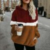 The Best Fashion Women Winter Warm Fleece Fluffy Pocket Coat Pullover Ladies Casual Hooded Jumper Jacket Outerwear Overcoat Online - Hplify