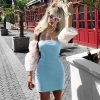 The Best Fashion Women's Holiday Mini Dress Ladies Sexy Solid Fluffy Mesh Long Sleeve Backless Package Hip Dress Summer Sundress Online - Hplify