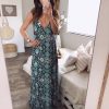 The Best Floral Dress Ladies V neck Summer Beach Holiday Sleeveless Sundress Online - Hplify