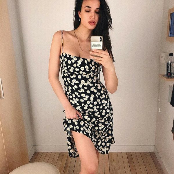 The Best Floral Short Mini Dress Ladies Casual Sleeveless Beach Holiday Party Sundress Online - Hplify