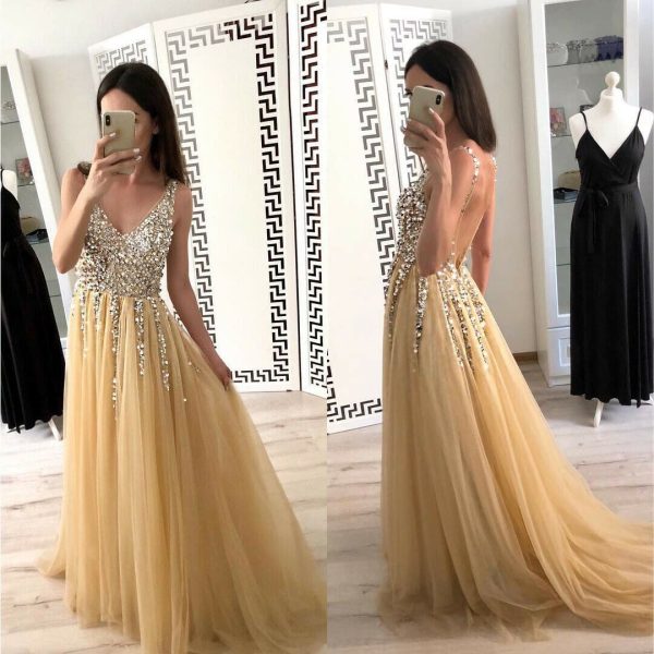 The Best Formal Dress Elegant Women Lady Sequin Mesh Evening Party Ball Prom Gown Bridesmaid Wedding Long Maxi Dress Online - Hplify