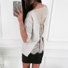 The Best Gothic Lace Up Backless Top Blouse Ladies Slim Fit Jumper Pullover Top Shirt Online - Hplify
