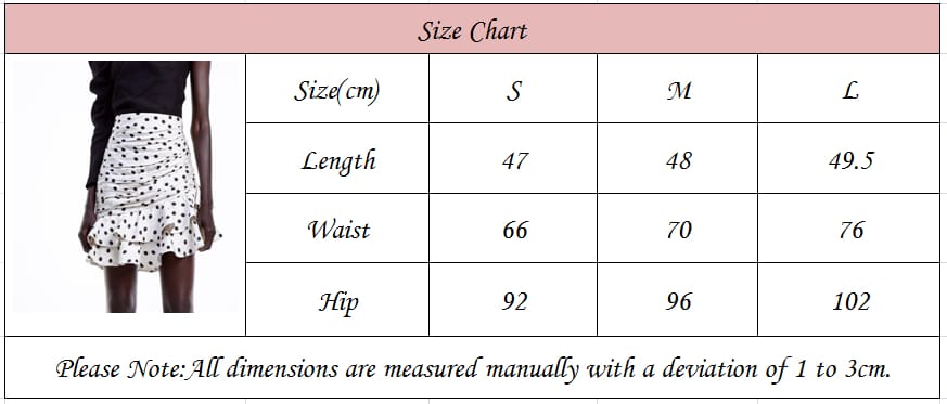 Vintage Polka Dot White Mini Skirts Women high waist skirt streetwear korean style chic Ruffle skirt Casual Summer skirts