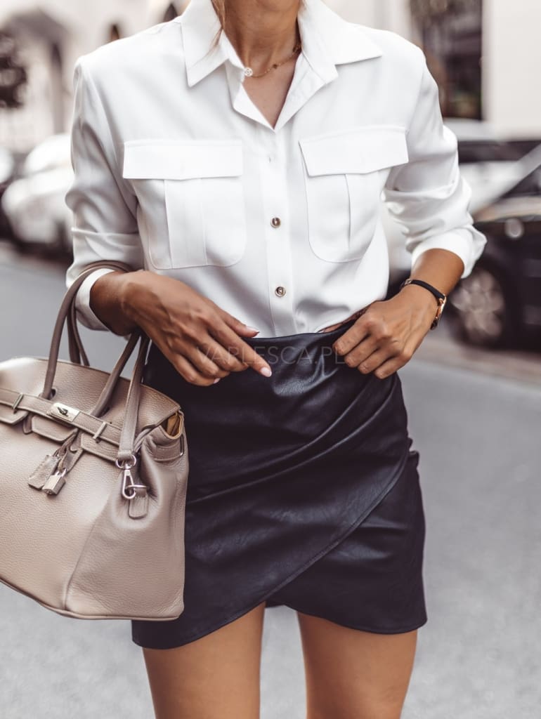 Women Leather Asymmetrical Mini Skirt Fashion Ladies High Waist Strappy Bodycon Hip Pencil Short Skirt Clubwear