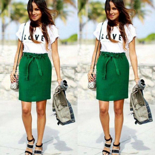 The Best High Waist Short Skirt Sexy Women Bandge Mini Skirt OL Ladies Summer Fashion Bodycon Pencil Skirt Sundress Online - Hplify