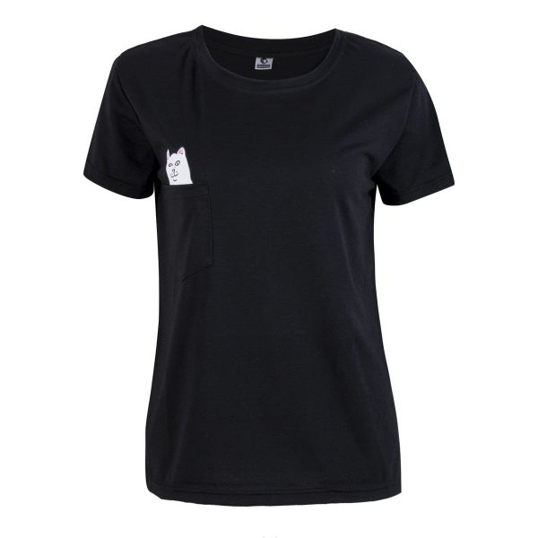 The Best Hot Summer Men Women Pocket Cat Ptint T-Shirt Fashion Casual Cotton Loose Short Sleeveless O-Neck  Shirt Tops Online - Hplify