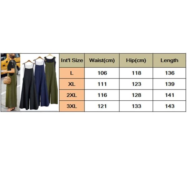 The Best Hot Summer Women Strappy Solid Comfy Wide Leg Jumpsuits Women Casual Loose Dungarees Bib Overalls Cotton Linen Rompers Plus Size Online - Hplify