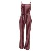 The Best Hot Women Ladies Clubwear V-Neck Striped Playsuit Sexy Bodycon Party Jumpsuit Romper Summer Beach Casual Long Trousers Online - Source Silk