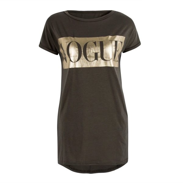 The Best Hot Women's Casual Summer Top Dress Short Sleeve VOGUE Tee Shirt Femme Party Loose Fashion Basic Shirt Dress Online - Source Silk