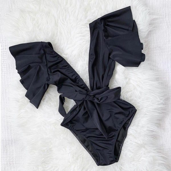 The Best HOT Womens Swimming Costume Bandeau Monokini Swimwear Push Up Padded Bikini Sets Online - Source Silk
