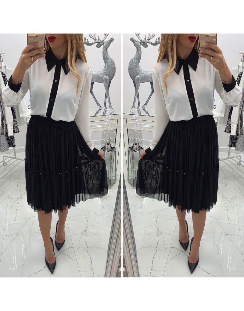 New Fashion Elegant Women Ladies V-Neck Long Sleeve Loose Blouse Workout Solid Casual Tops Shirt Pink/White Tops