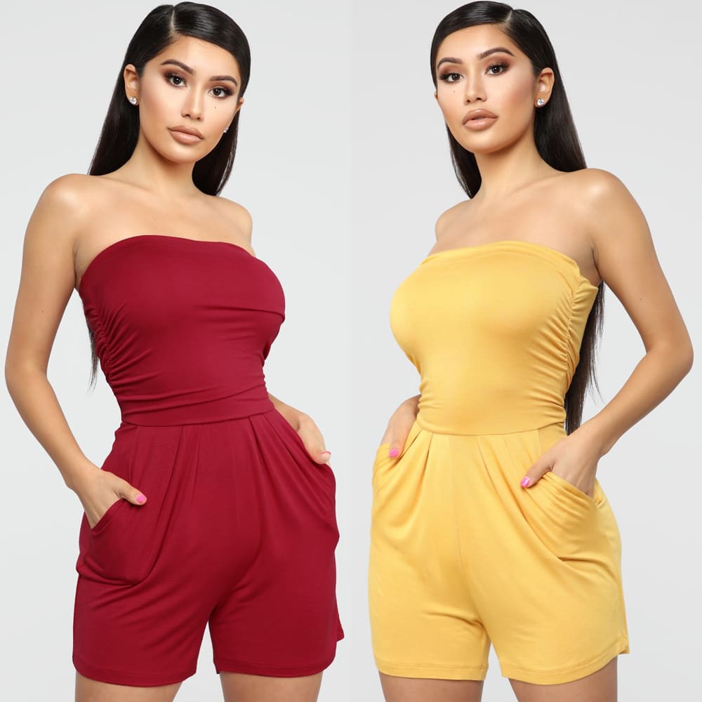 New Women Ladies Clubwear Summer Playsuit Bodycon Sexy Off Shoulder Tube Tops Party Jumpsuit Romper Trousers