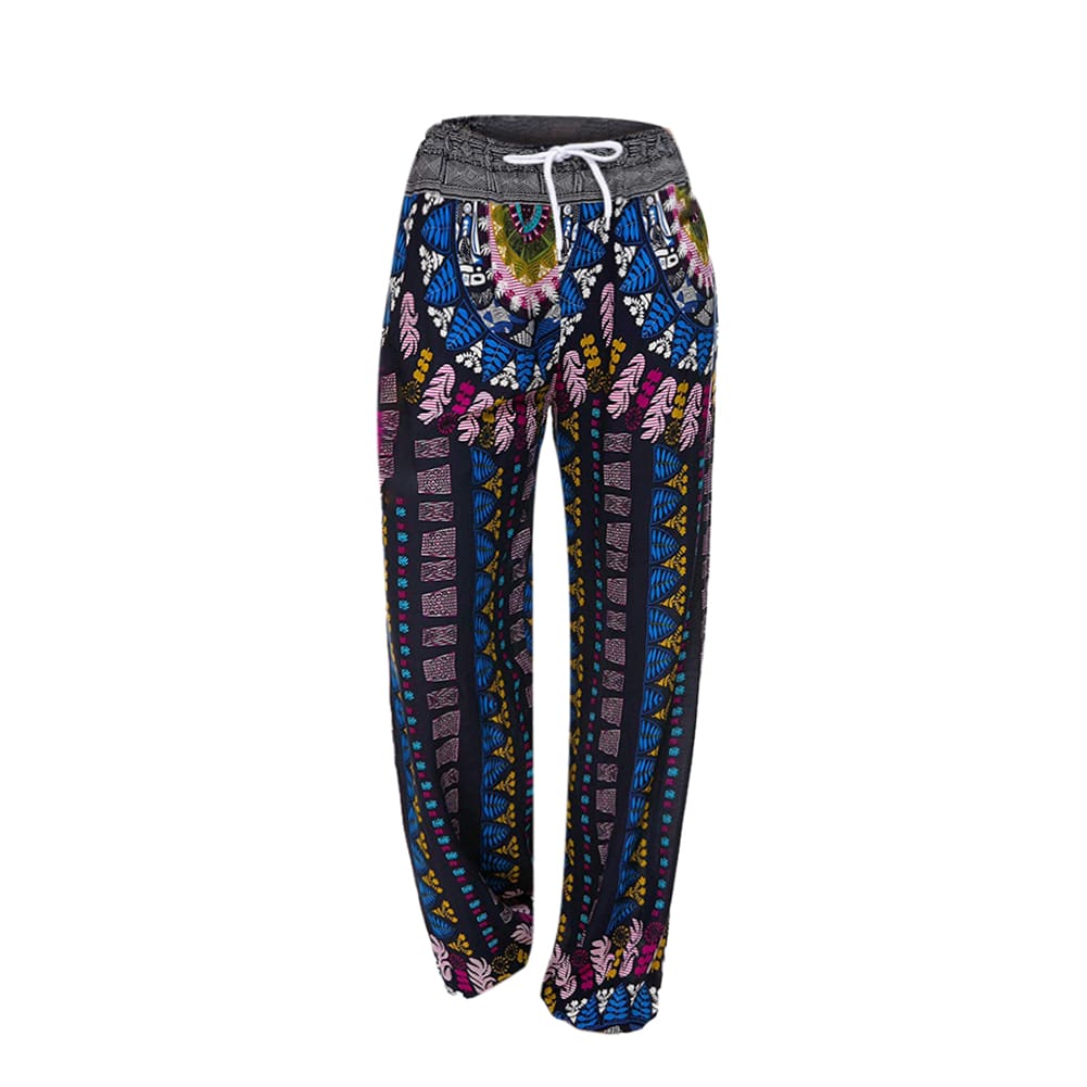 Women Fashion Ladies Casual Loose Long Pants Hippie Wide Leg Gypsy Unique Design Summer Trousers Leisure Wear