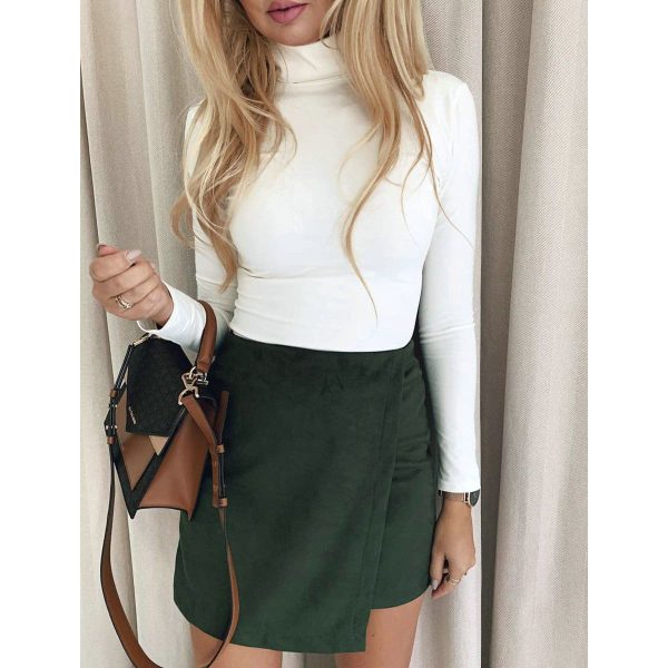 The Best Irregular Lady Skirt Female Summer Solid High Waist A-line Mini Skirt Online - Hplify
