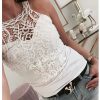 The Best Lace Tank Top Vest Blouse Sleeveless Fashion Solid Beach Crop Top Shirt Cami Top Online - Hplify