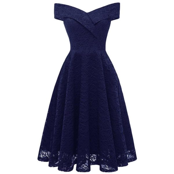 The Best Lente Zomer Vrouwen Hollow Out Party Jurken Vrouwelijke Vintage Jurk Online - Source Silk