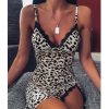 The Best Leopard Print Lace Bodycon Mini Dress Sleeveless Party Clubwear Vestidos Sundress Online - Hplify