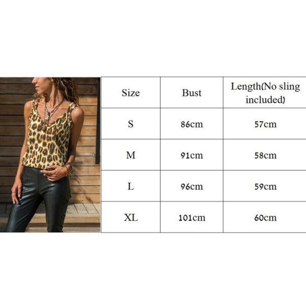 The Best Leopard Print Women Summer Vest Sleeveless Loose Camisole Ladies Casual V-Neck Tank Tops Blouse Shirt New Online - Source Silk