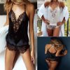 The Best Lingerie Lace Jumpsuit Women Underwear Nightwear Sexy Lace Bodysuit Online - Hplify