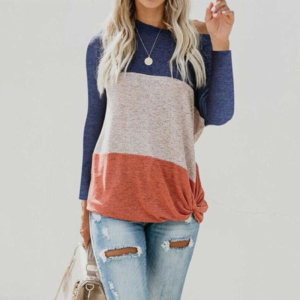 The Best Long Sleeve Autumn Pullover Blouse Loose Baggy Jumper Shirt Top Online - Hplify