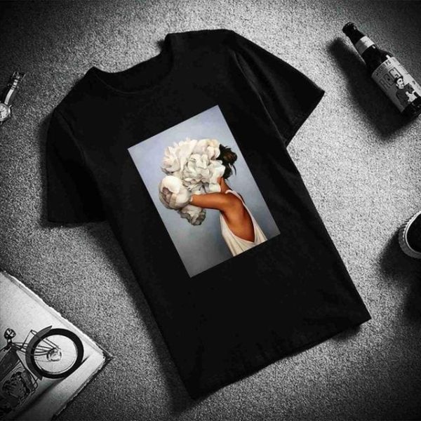 The Best New Cotton Harajuku Aesthetics Print T-shirt  Short Sleeve Tops & Tees Online - Hplify