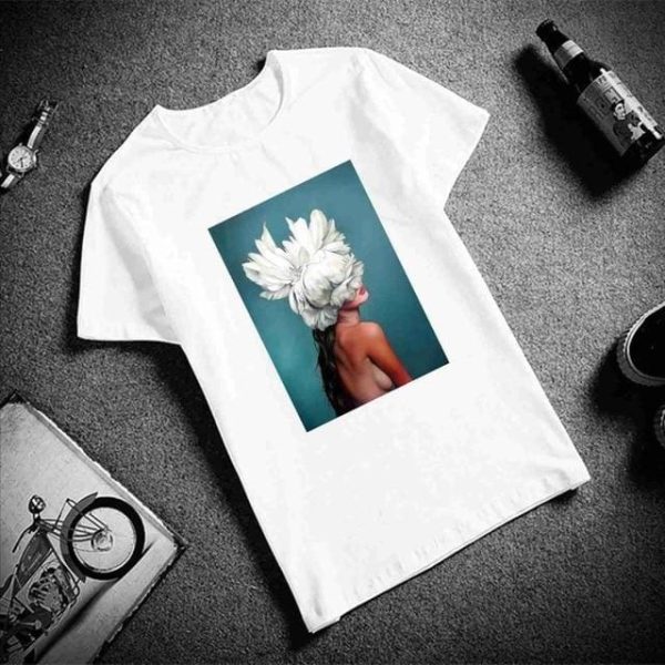The Best New Cotton Harajuku Aesthetics Print T-shirt  Short Sleeve Tops & Tees Online - Hplify