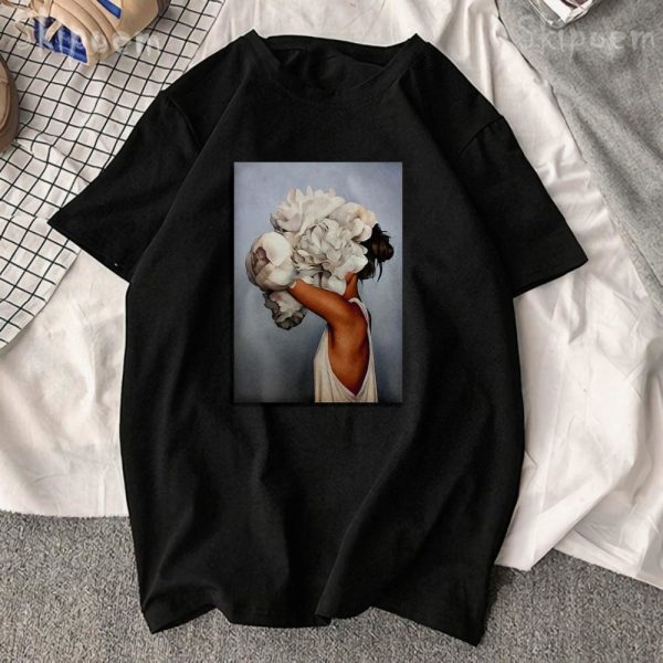 The Best New Cotton Harajuku Aesthetics Print T-shirt  Short Sleeve Tops & Tees Online - Hplify